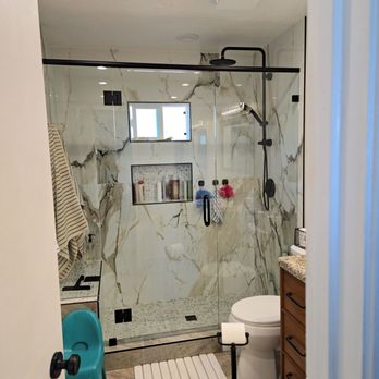 Certified Construction Services - Had a tub and arch, added window and canned lights, walk in shower. - Damage Restoration Near Me Certified Construction Services - Had a tub and arch, added window and canned lights, walk in shower. - Damage Restoration Near Me