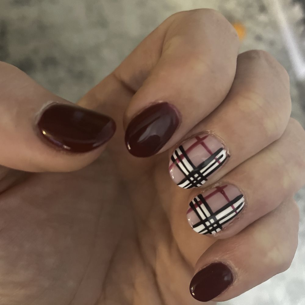 CNC Nails & Spa - Burgundy and Burberry - Nail Salons Near Me - Lander, Wyoming