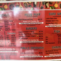 Ol' Skool Flava - Menu