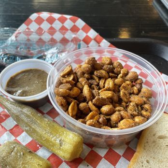 Distant Relatives - Smoked peanuts were gas....pickled okra - Barbeque Near Me - Austin, Texas