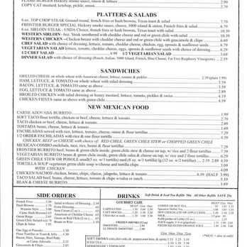 Frontier - Menu Back - Mexican Near Me - Albuquerque, New Mexico Frontier - Menu Back - Mexican Near Me - Albuquerque, New Mexico