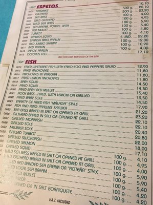 Menu photo 2 Chiringuito El Laurel Marbella, MA