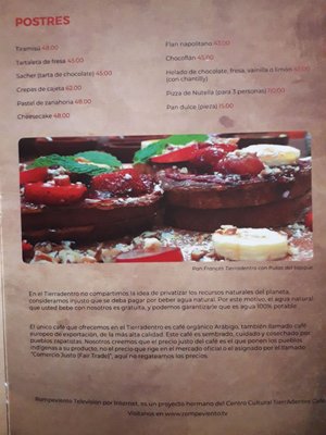 Menu photo 1 Tierradentro San Cristóbal de las Casas, CHP Menu photo 1 Tierradentro San Cristóbal de las Casas, CHP