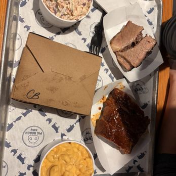 Pig Beach BBQ - Combo #2 with Brisket, Ribs, Coleslaw, Mac, and Cornbread - Barbeque Near Me - Astoria, New York Pig Beach BBQ - Combo #2 with Brisket, Ribs, Coleslaw, Mac, and Cornbread - Barbeque Near Me - Astoria, New York
