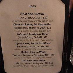 Vela Kitchen - Wine list