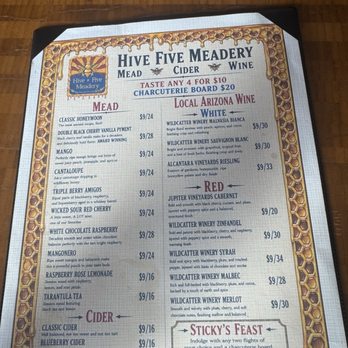 Hive Five Meadery - Menu - Meaderies Near Me - Kingman, Arizona Hive Five Meadery - Menu - Meaderies Near Me - Kingman, Arizona