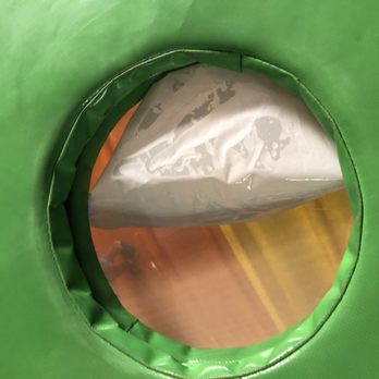 Urban Air Trampoline and Adventure Park - Paper not peeled off of a viewing window in the tubes playground. - Trampoline Parks Near Me - South Hackensack, New Jersey Urban Air Trampoline and Adventure Park - Paper not peeled off of a viewing window in the tubes playground. - Trampoline Parks Near Me - South Hackensack, New Jersey