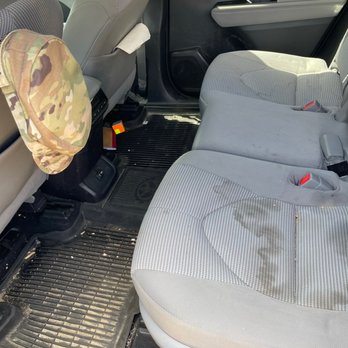 Rapid Auto Detail - Back seat, drinks spilled. Also gross. - Auto Detailing Near Me Rapid Auto Detail - Back seat, drinks spilled. Also gross. - Auto Detailing Near Me