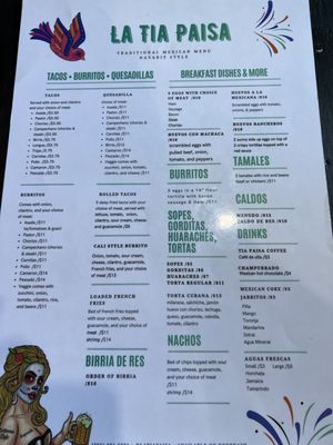 Menu photo 6 Tacos La Tia Paisa Birmingham, AL