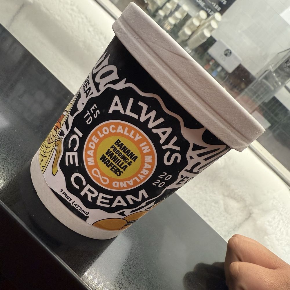 Always Ice Cream - Pint of Banana Pudding Ice Cream - Ice Cream & Frozen Yogurt Near Me - Baltimore, Maryland