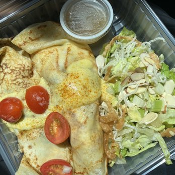 Aloha Stacks - Chicken Mushrooms & Spinach Crepes - Pancakes Near Me - Cerritos, California