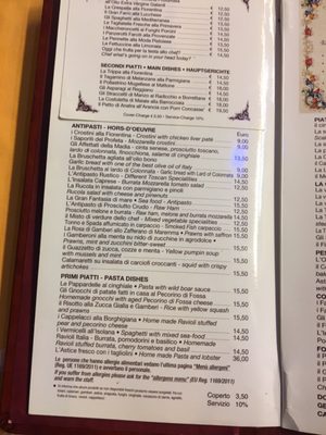 Menu photo 2 Il Profeta Florence, FI