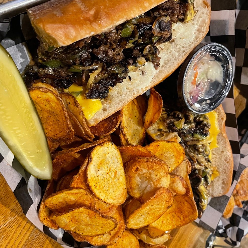 Philly steak with raw fries Philly steak with raw fries