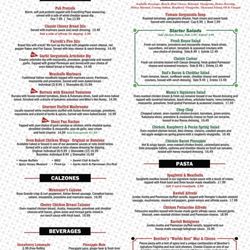 Farrelli's Pizza - Menu as of 30 July 23
