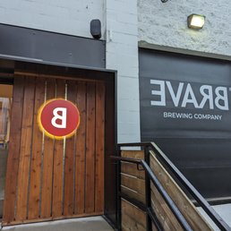 Exterior outside entrance of Brave Brewing Co. - Port Moody, British Columbia Exterior outside entrance of Brave Brewing Co. - Port Moody, British Columbia