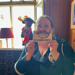 The Applecross Inn - These were their coasters LOL!! And yeah, that's an otter behind me hahaha!!
