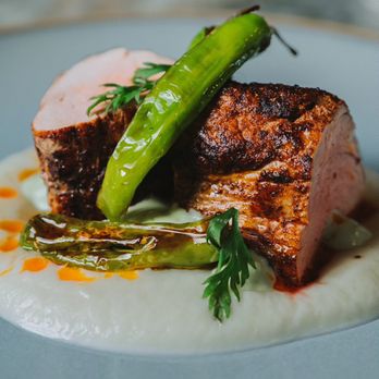 Levity Pop-Up - Rubbed Pork Tenderloin | Scorched Shishito | Cauliflower Purée | Chili Oil - Pop-Up Restaurants Near Me Levity Pop-Up - Rubbed Pork Tenderloin | Scorched Shishito | Cauliflower Purée | Chili Oil - Pop-Up Restaurants Near Me