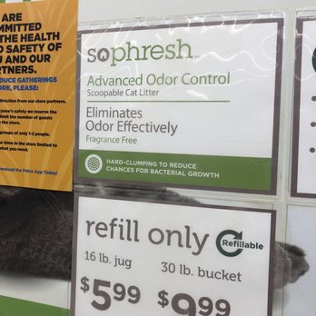 Petco - Type of litter offered today at the cat litter refill station and the prices. - Pet Stores Near Me - Columbia, Maryland