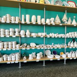 Glazed Expressions - Wall of pottery