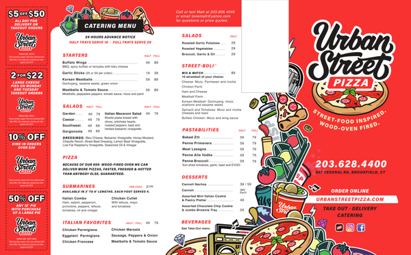 Menu photo 3 Urban Street Pizza Brookfield, CT Menu photo 3 Urban Street Pizza Brookfield, CT