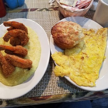 4 Brothers Breakfast - Fried shrimp and grits eggs and biscuits - Southern Near Me - Warren, New Jersey 4 Brothers Breakfast - Fried shrimp and grits eggs and biscuits - Southern Near Me - Warren, New Jersey