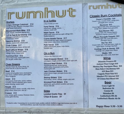 Menu photo 5 Rum Hut St John, VI