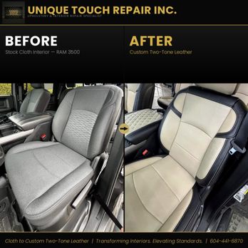 Unique Touch Repair - At UNIQUE TOUCH REPAIR, we transform standard cloth interiors into premium designer leather interiors. - Auto Upholstery Near Me - Coquitlam, British Columbia