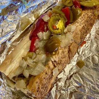 DELCO Steaks - Cheesesteak with onions, sweet and hot peppers - Cheesesteaks Near Me - Broomall, Pennsylvania