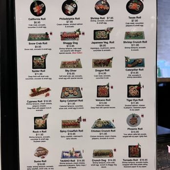Taisho - Menu - Sushi Bars Near Me - Cypress, Texas Taisho - Menu - Sushi Bars Near Me - Cypress, Texas