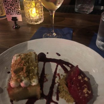 93' Til - Olive oil cake and sorbet - New American Near Me - Houston, Texas