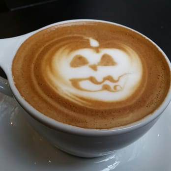 Ogawa Coffee - Cappuccino with a special Halloween theme latte art - Coffee & Tea Near Me - Boston, Massachusetts Ogawa Coffee - Cappuccino with a special Halloween theme latte art - Coffee & Tea Near Me - Boston, Massachusetts