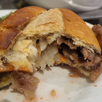 Pho Fans - 1-25-25. Half (or a little less than half) of a pork banh mi sandwich. Very good. - Vietnamese Near Me - Smithtown, New York Pho Fans - 1-25-25. Half (or a little less than half) of a pork banh mi sandwich. Very good. - Vietnamese Near Me - Smithtown, New York