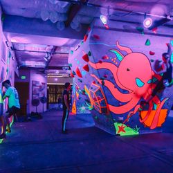 Aesthetic Climbing Gym - Glow Blacklight Climbing (a fan favorite)