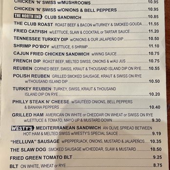Westy's - Menu - American Near Me - Memphis, Tennessee