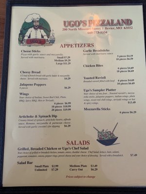 Menu photo 5 Ugo's Pizzaland Bevier, MO Menu photo 5 Ugo's Pizzaland Bevier, MO
