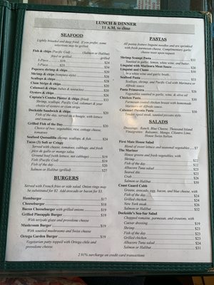 Menu photo 7 Tognazzini's Dockside Morro Bay, CA
