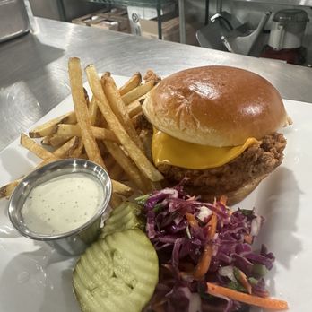 The Tavern - The birdie crispy buttermilk chicken and a poblano cream sauce! And next time I'm trying the buffalo hot option! - American Near Me - Firestone, Colorado