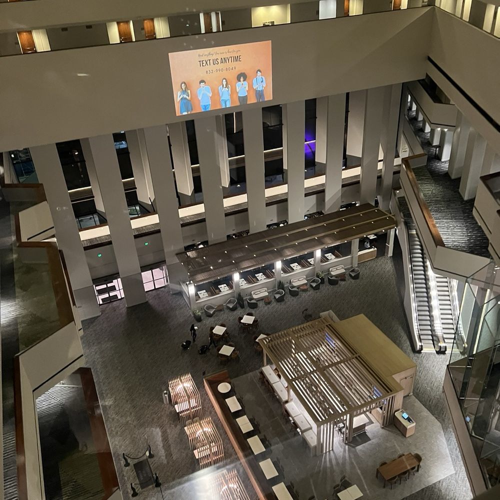 Hyatt Regency Houston - Lobby view from the elevator - Hotels Near Me - Houston, Texas Hyatt Regency Houston - Lobby view from the elevator - Hotels Near Me - Houston, Texas