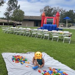 Reyna's Party Rentals And More - Tables & chairs setup early for guests