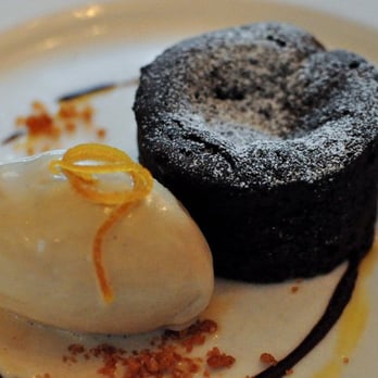 Babbo - Chocolate Hazelnut Cake with hazelnut gelato - Italian Near Me - New York, New York Babbo - Chocolate Hazelnut Cake with hazelnut gelato - Italian Near Me - New York, New York