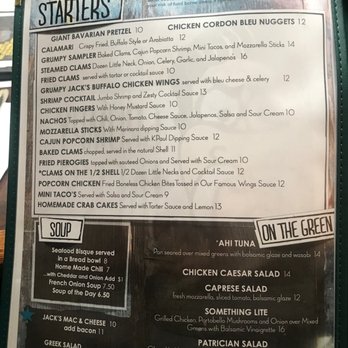 Grumpy Jack's - Appetizer menu - Sports Bars Near Me - Port Jefferson, New York