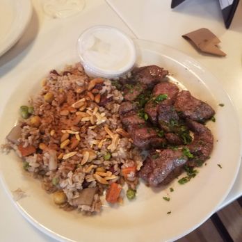 Aladdin's Eatery + Lounge - Mediterranean lamb plate, pretty tasty! - Lebanese Near Me - Cincinnati, Ohio