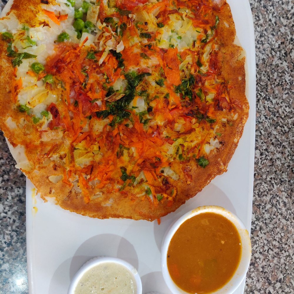 Udupi Indian Vegetarian & Vegan Cuisine - Vegetable uttapam - Indian Near Me - Tempe, Arizona Udupi Indian Vegetarian & Vegan Cuisine - Vegetable uttapam - Indian Near Me - Tempe, Arizona