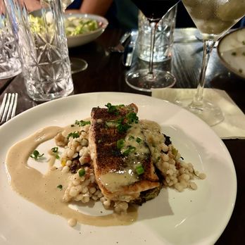 Tinos Kitchen + Bar - Wonderfully prepared Salmon. - Mediterranean Near Me - Hampton, New Hampshire Tinos Kitchen + Bar - Wonderfully prepared Salmon. - Mediterranean Near Me - Hampton, New Hampshire