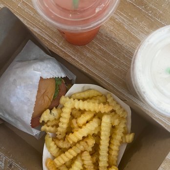 Shake Shack Willow Place - Burger and fries, strawberry milkshake - Burgers Near Me - Richmond, Virginia