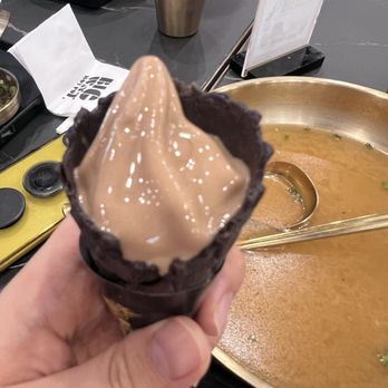 Big Way Hot Pot - complimentary soft serve ice cream (milk tea) flavor - Hot Pot Near Me - Rowland Heights, California Big Way Hot Pot - complimentary soft serve ice cream (milk tea) flavor - Hot Pot Near Me - Rowland Heights, California