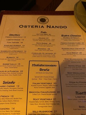 Menu photo 8 Osteria Nando New York, NY Menu photo 8 Osteria Nando New York, NY