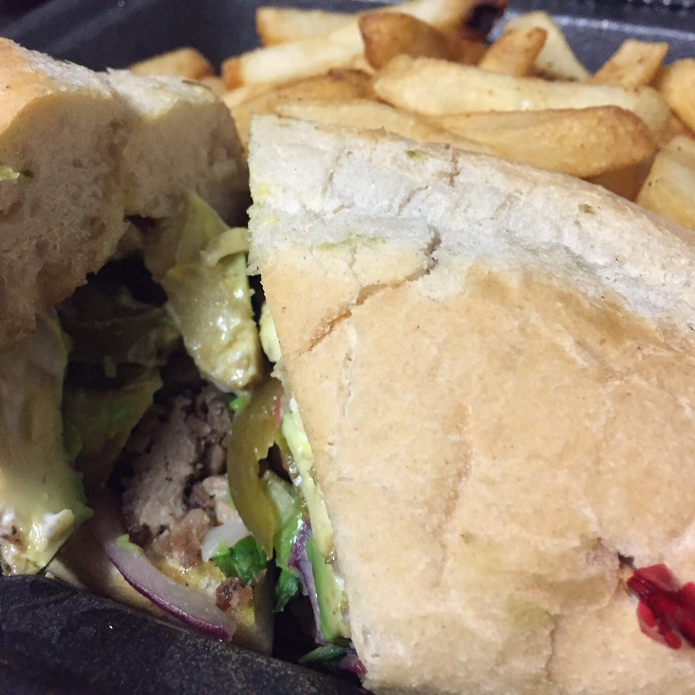 Maga's Cafe - To go: Pulled Pork Torta with lettuce, avocado, tomato, onion, mayo/mustard, pickled jalapeño with fries. Yum! - Breakfast & Brunch Near Me - Houston, Texas Maga's Cafe - To go: Pulled Pork Torta with lettuce, avocado, tomato, onion, mayo/mustard, pickled jalapeño with fries. Yum! - Breakfast & Brunch Near Me - Houston, Texas