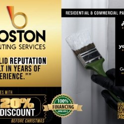 Boston Painting Services - Discount flyer 20% off on your next project