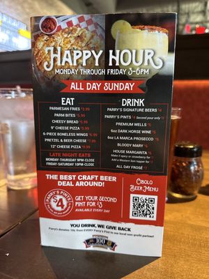 Menu photo 1 Parry's Pizzeria & Taphouse Cibolo, TX